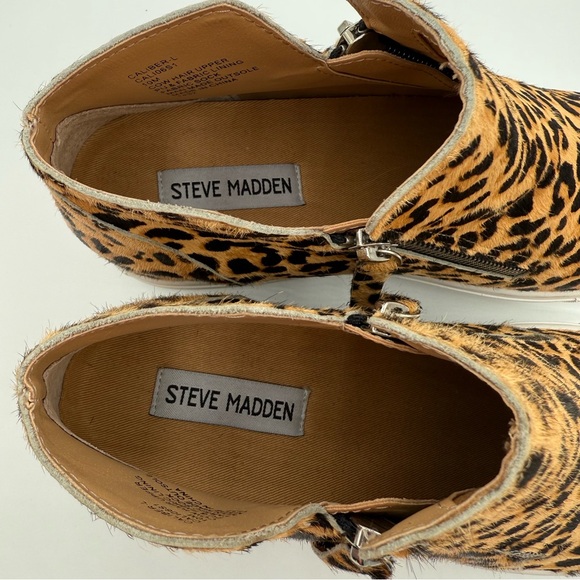 Steve MaddenWomen's Caliber Wedge Sneakers Leopard Print High-Top Sneakers SZ 10 - Picture 12 of 16